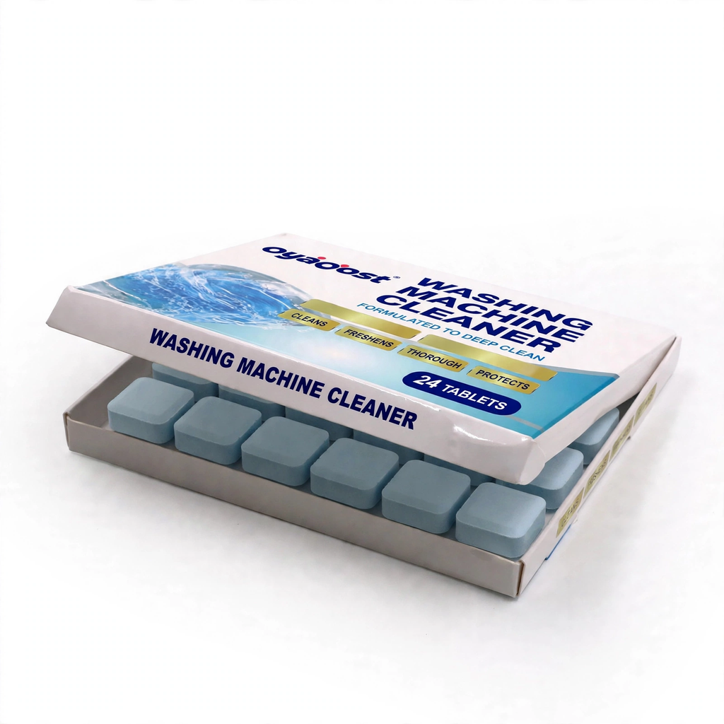 Open box of CleanTab Washing Machine Cleaner Tablets